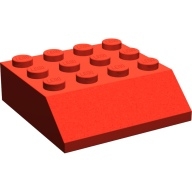 Lego kostka zkosená 45° 4x4, červená (4119277)